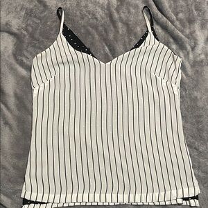 Striped Black and White Women's Top